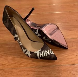 Aldo camo print heel